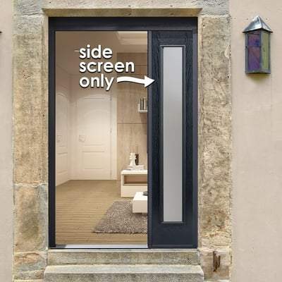 GRP Pre-Finished 1 Double Glazed Frosted Light Panel Sidelight 2032mm x 356mm - All Colours-LPD Doors-Ultra Building Supplies