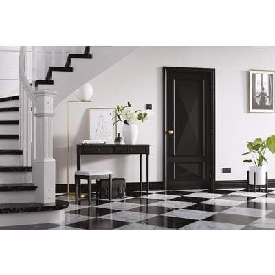 Knightsbridge Black Primed 2 Panel Interior Door - All Sizes-LPD Doors-Ultra Building Supplies