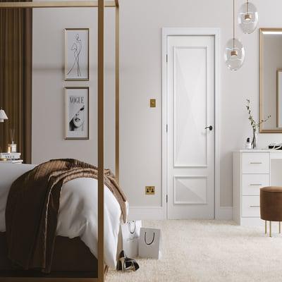 Knightsbridge White Primed 2 Panel Interior Door - All Sizes-LPD Doors-Ultra Building Supplies
