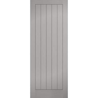 Moulded Textured Vertical Grey Pre-Finished 5 Panel Interior Fire Door FD30 - All Sizes-LPD Doors-Ultra Building Supplies
