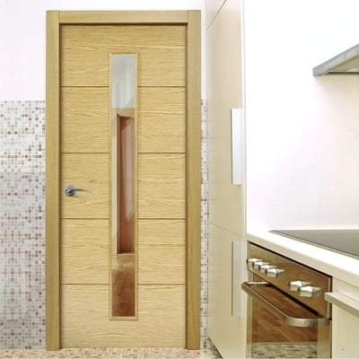 Oak Lille 1 Light Glazed Panel Pre-Finished Internal Door - All Sizes-LPD Doors-Ultra Building Supplies
