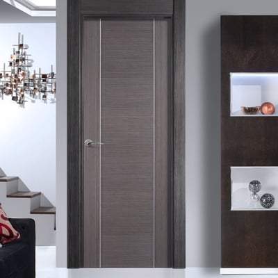 Alcaraz Chocolate Grey Pre-Finished Interior Fire Door FD30 - All Sizes-LPD Doors-Ultra Building Supplies