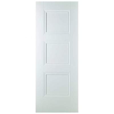 Amsterdam White Primed 3 Panel Interior Fire Door FD30 - All Sizes-LPD Doors-Ultra Building Supplies