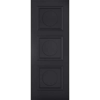 Antwerp Black Primed 3 Panel Interior Door - All Sizes-LPD Doors-Ultra Building Supplies