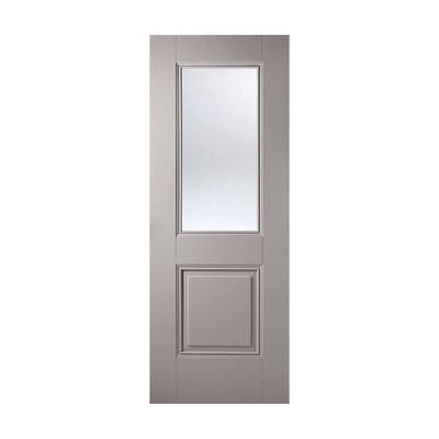 Arnhem Grey Primed 1 Glazed Clear Light Panel - All Sizes-LPD Doors-Ultra Building Supplies