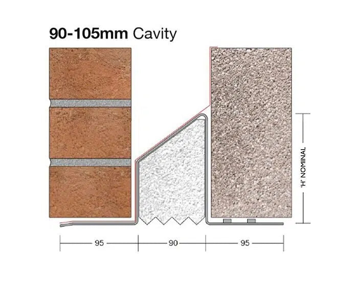 Birtley cavity steel lintel 1350mm 90mm-Birtley-Ultra Building Supplies