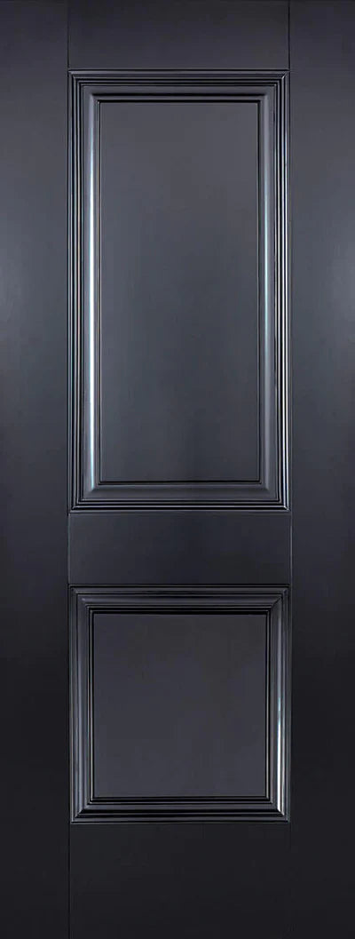 Arnhem Black Primed 2 Panel Interior Fire Door FD30 - All Sizes
