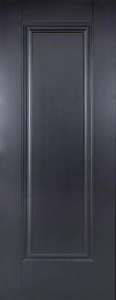 Eindhoven Black Primed 1 Panel Interior Fire Door FD30 - All Sizes