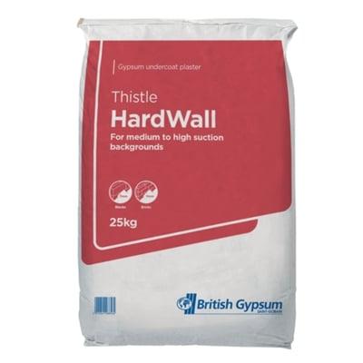 British Gypsum Thistle Hardwall Plaster 25Kg Bag-British Gypsum-Ultra Building Supplies
