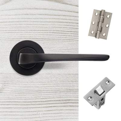 Carina Matt Black Handle Hardware Pack-LPD Doors-Ultra Building Supplies