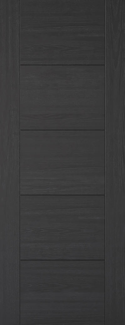 Vancouver Charcoal Black Pre-Finished 5 Panel Interior Fire Door FD30 - All Sizes