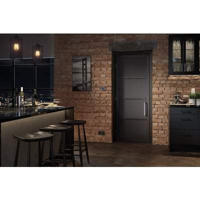Chelsea Black Primed Panelled Interior Door - All Sizes-LPD Doors-Ultra Building Supplies