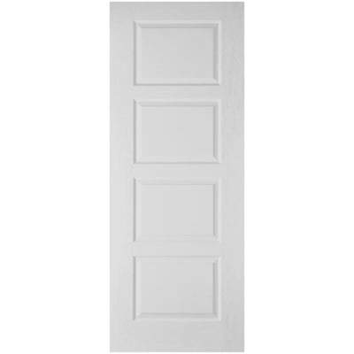 Contemporary Moulded White Primed 4 Panel Interior Fire Door FD30 - All Sizes-LPD Doors-Ultra Building Supplies