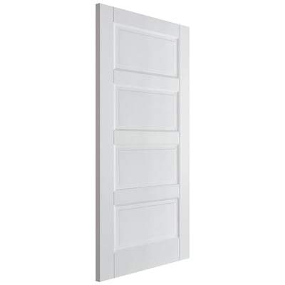 Contemporary White 4 Panel Interior Fire Door FD30 - All Sizes-LPD Doors-Ultra Building Supplies