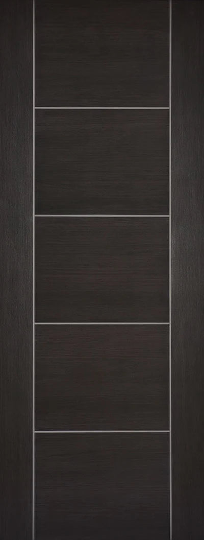 Vancouver Dark Grey Laminated 5 Panel Interior Door - All Sizes