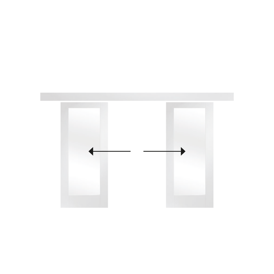 Easi-Glide White Primed Gliding Door Frame (including hardware)