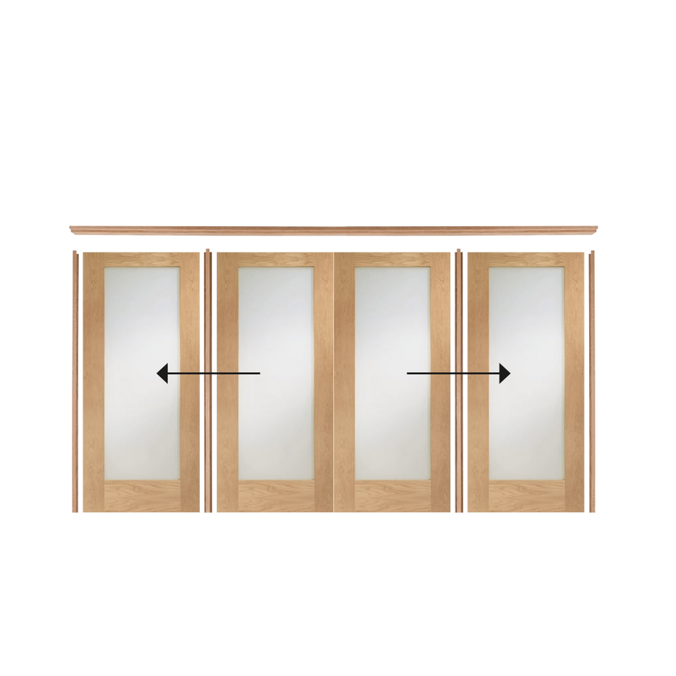 Easi-Slide Oak Room Divider Door System