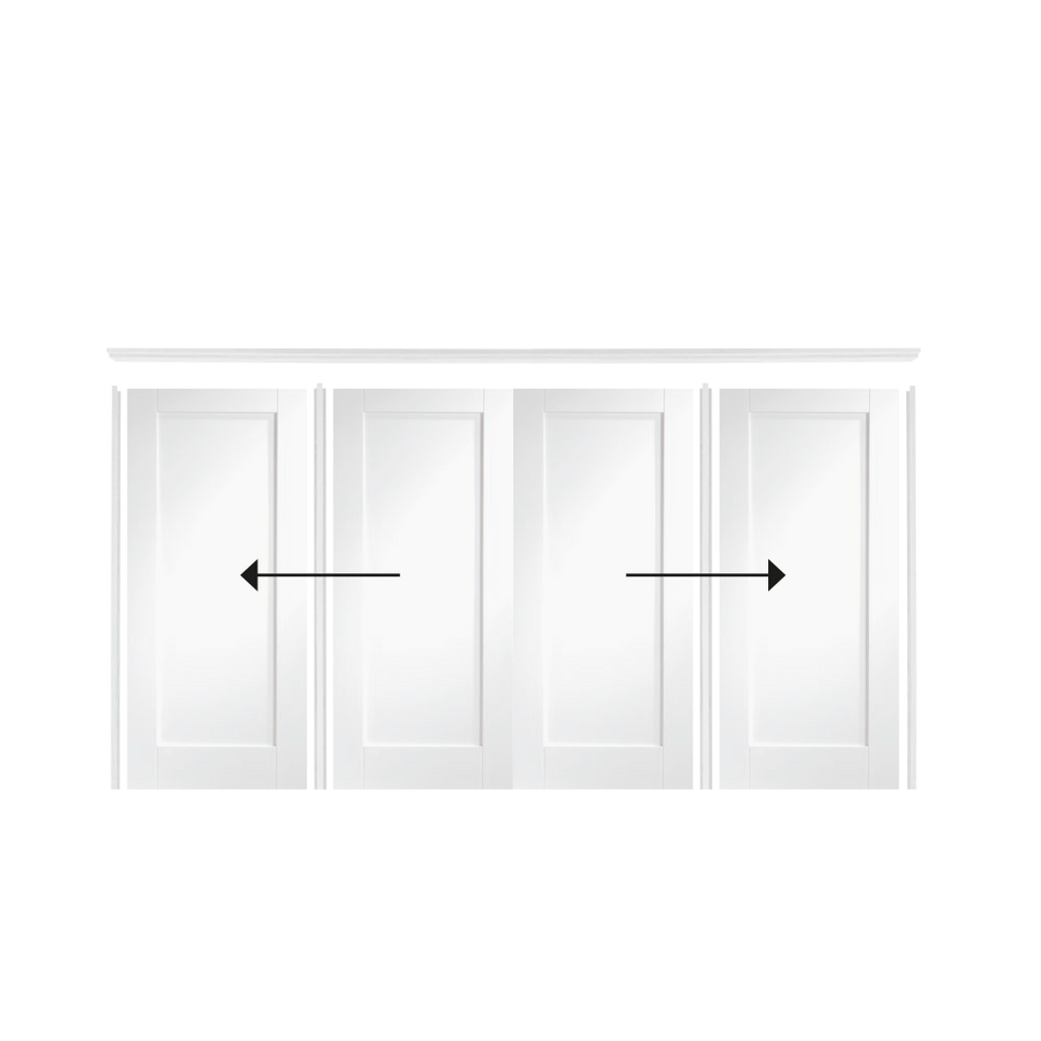 Easi-Slide White Primed Room Divider Door System