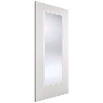 Eindhoven White Primed 1 Glazed Clear Bevelled Light Panel - All Sizes-LPD Doors-Ultra Building Supplies