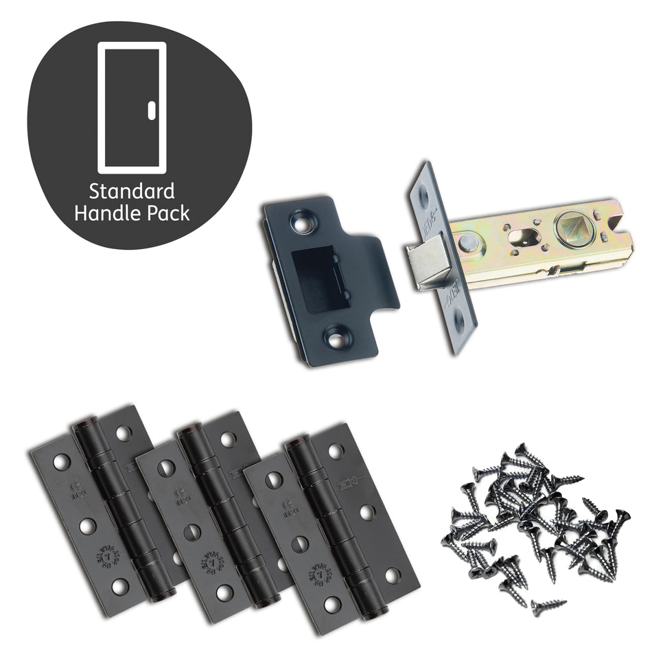 Curone Standard Door Handle Pack with Lock and 65mm Latch