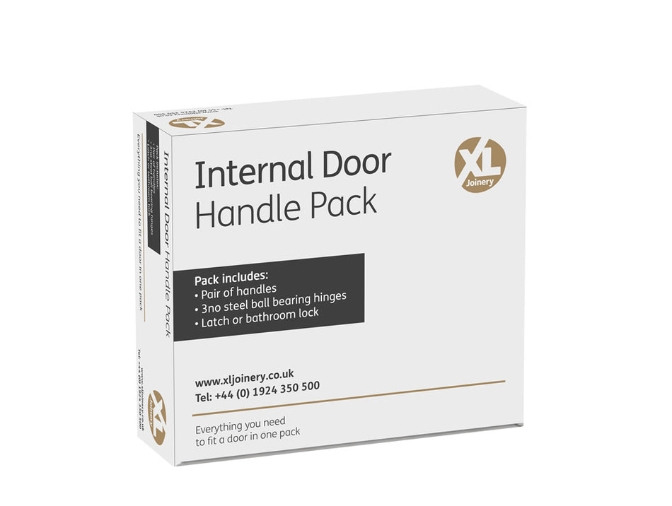 Drava  Door Handle Bathroom Pack with Lock and 65mm Latch