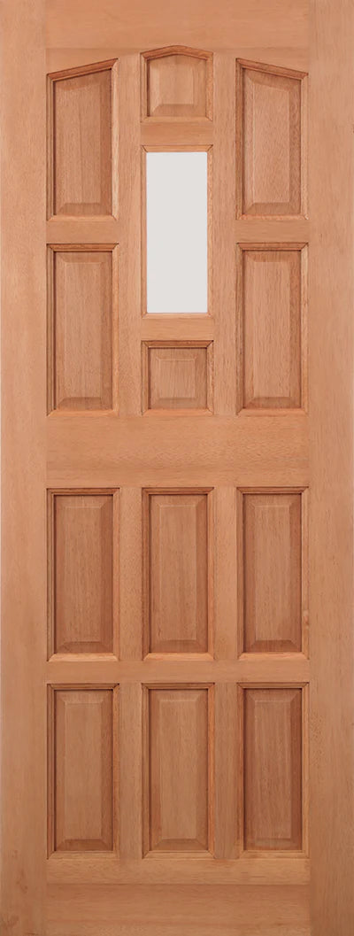 Elizabethan Hardwood Dowelled 1 Unglazed Light Panel External Door - All Sizes