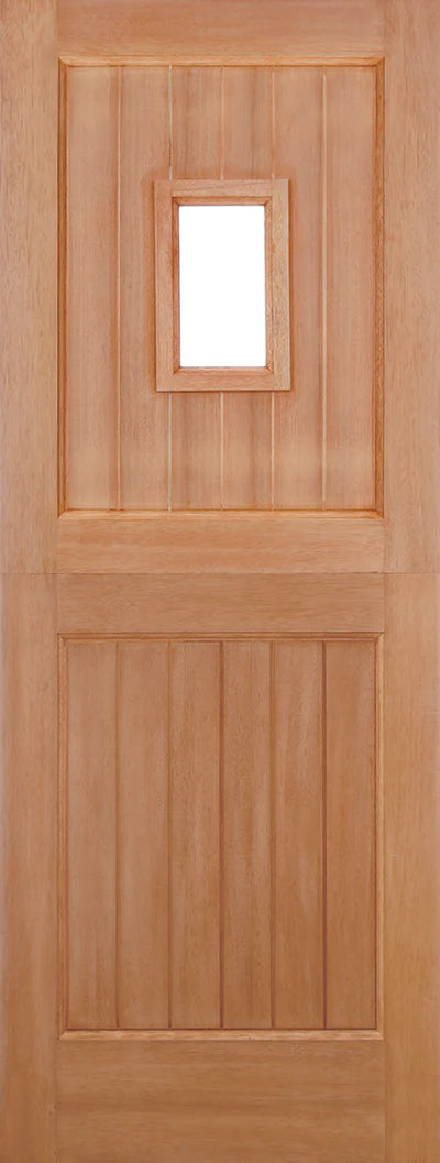 Stable Straight Top Hardwood M&T 1 Unglazed Light Panel External Door - All Sizes