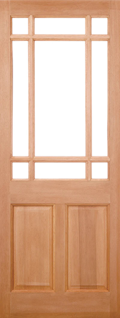 Warwick Hardwood M&T 9 Unglazed Light Panels External Door - All Sizes