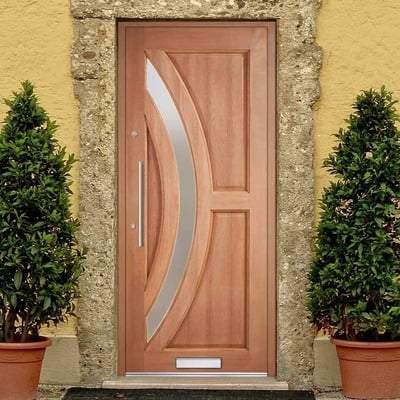 Harrow Hardwood M&T 1 Double Glazed Frosted Panel External Door - All Sizes-LPD Doors-Ultra Building Supplies