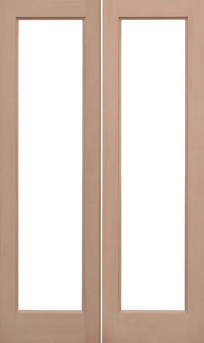 Hemlock Pattern 10 - 2 Unglazed Light Panel Pair External Doors - All Sizes