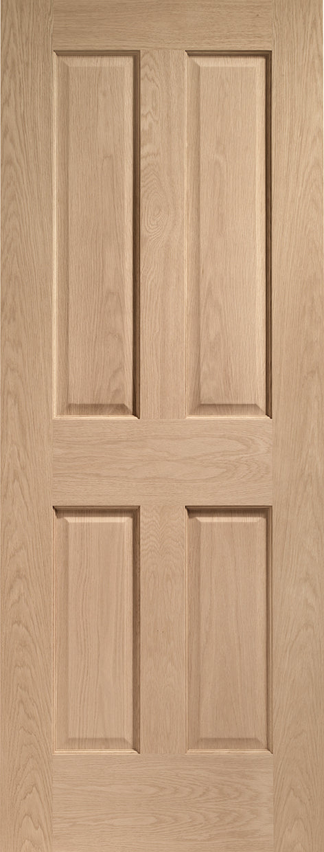 Internal Oak Victorian 4 Panel Fire Door