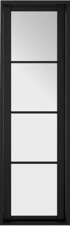 Soho W8 Black Primed 4 Glazed Clear Demi Panel 1981mm x 579mm