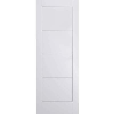 Ladder Moulded White Primed 4 Panel Interior Door - All Sizes-LPD Doors-Ultra Building Supplies