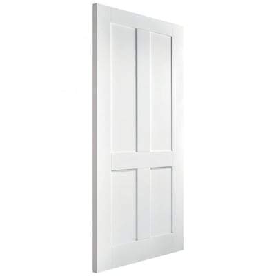 London White Primed 4 Panel Interior Fire Door FD30 - All Sizes-LPD Doors-Ultra Building Supplies