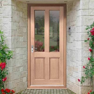 Malton Hardwood M&T 2 Double Glazed Clear Light Panels External Doors - All Sizes-LPD Doors-Ultra Building Supplies