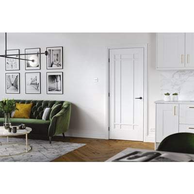 Manhattan White Primed 9 Panel Interior Door - All Sizes-LPD Doors-Ultra Building Supplies