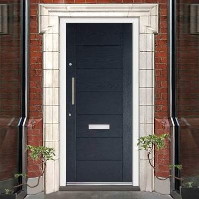 Modica Grey GRP Pre-Finished External Door - All Sizes-LPD Doors-Ultra Building Supplies