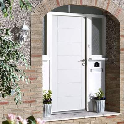 Modica White GRP Pre-Finished External Door - All Sizes-LPD Doors-Ultra Building Supplies