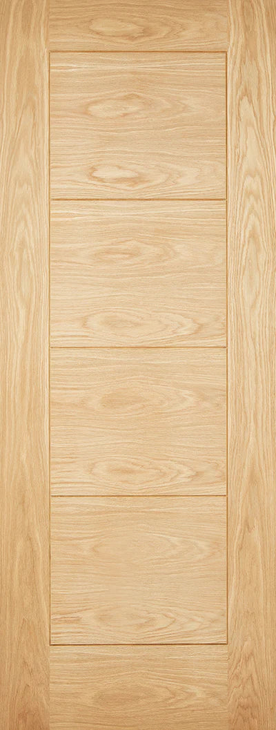 Modica Oak Unfinished 4 Panel External Door - All Sizes