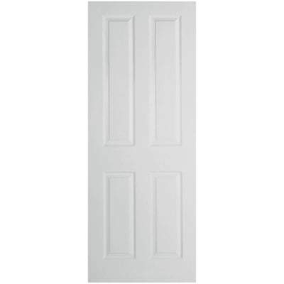 Moulded Textured White Primed 4 Panel Interior Door - All Sizes-LPD Doors-Ultra Building Supplies