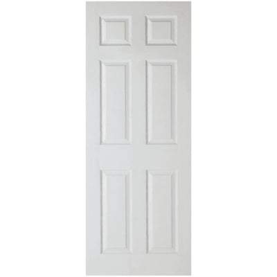 Moulded Textured White Primed 6 Panel Interior Fire Door FD30 - All Sizes-LPD Doors-Ultra Building Supplies