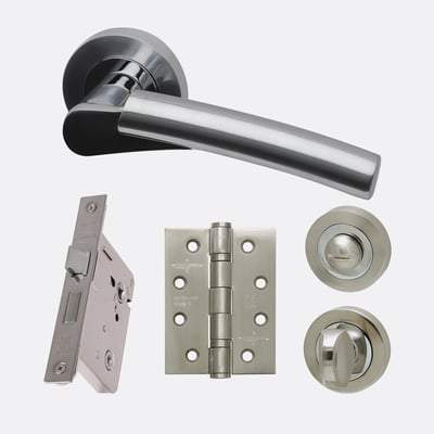 Neptune Polished Chrome/Satin Chrome Handle Hardware Pack-LPD Doors-Ultra Building Supplies