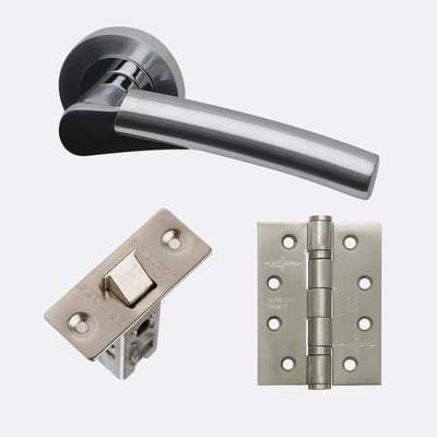 Neptune Polished Chrome/Satin Chrome Handle Hardware Pack-LPD Doors-Ultra Building Supplies