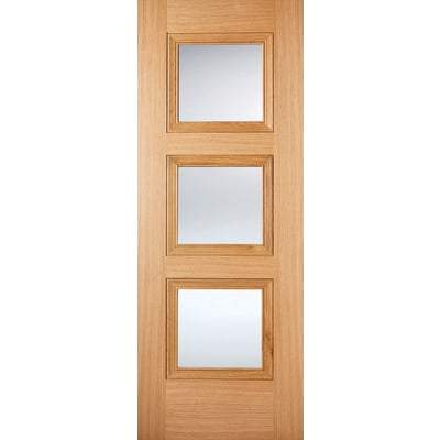 Oak Amsterdam 3 Light Panel Pre-Finished Internal Door - All Sizes-LPD Doors-Ultra Building Supplies