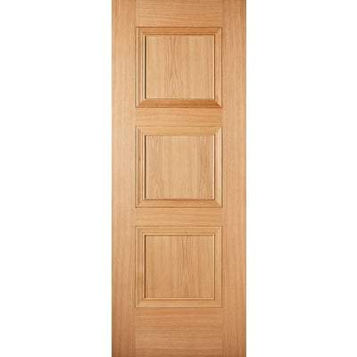 Oak Amsterdam 3 Panel Pre-Finished Internal Door - All Sizes-LPD Doors-Ultra Building Supplies