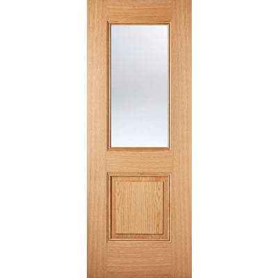 Oak Arnhem 1 Light Glazed Pre-Finished Internal Door - All Sizes-LPD Doors-Ultra Building Supplies