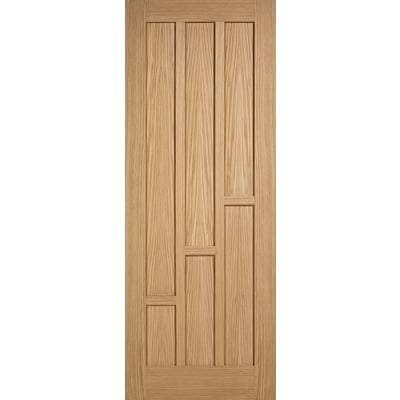 Oak Coventry 6 Vertical Panel Pre-Finished Internal Door - All Sizes-LPD Doors-Ultra Building Supplies