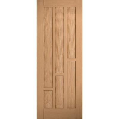 Oak Coventry 6 Vertical Panel Un-Finished Internal Fire Door FD30 - All Sizes-LPD Doors-Ultra Building Supplies
