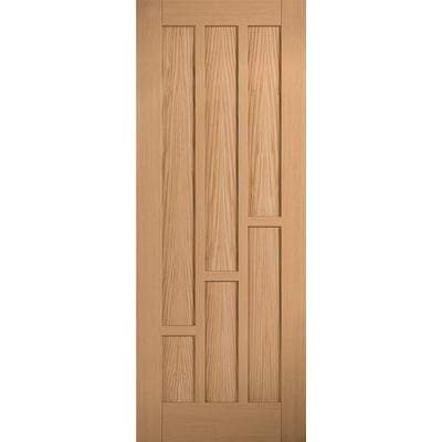 Oak Coventry 6 Vertical Panel Un-Finished Internal Fire Door FD30 - All Sizes-LPD Doors-Ultra Building Supplies
