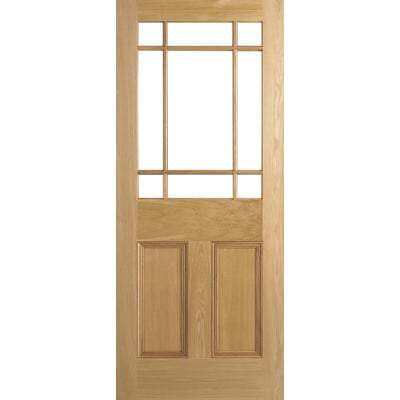 Oak Downham 9 Unglazed Light Panels Un-Finished Internal Door - All Sizes-LPD Doors-Ultra Building Supplies